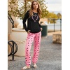 image:imageEkouaer Pajama Sets for Women 2 Piece Plaid Pjs Long Sleeve Lounge Sets Comfy Gingham Nightwear with PocketsButterfly