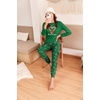 image:imageEkouaer Pajama Sets for Women 2 Piece Plaid Pjs Long Sleeve Lounge Sets Comfy Gingham Nightwear with PocketsChristmas Cane Green