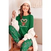 image:imageEkouaer Pajama Sets for Women 2 Piece Plaid Pjs Long Sleeve Lounge Sets Comfy Gingham Nightwear with PocketsChristmas Cane Green