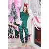 image:imageEkouaer Pajama Sets for Women 2 Piece Plaid Pjs Long Sleeve Lounge Sets Comfy Gingham Nightwear with PocketsChristmas Reindeer