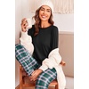 image:imageEkouaer Pajama Sets for Women 2 Piece Plaid Pjs Long Sleeve Lounge Sets Comfy Gingham Nightwear with PocketsGreen Plaid