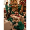 image:imageEkouaer Pajama Sets for Women 2 Piece Plaid Pjs Long Sleeve Lounge Sets Comfy Gingham Nightwear with PocketsGreen and Black Plaid