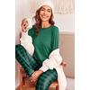 image:imageEkouaer Pajama Sets for Women 2 Piece Plaid Pjs Long Sleeve Lounge Sets Comfy Gingham Nightwear with PocketsGreen and Black Plaid