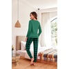 image:imageEkouaer Pajama Sets for Women 2 Piece Plaid Pjs Long Sleeve Lounge Sets Comfy Gingham Nightwear with PocketsGreen and Black Plaid