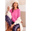 image:imageEkouaer Pajama Sets for Women 2 Piece Plaid Pjs Long Sleeve Lounge Sets Comfy Gingham Nightwear with PocketsPink Plaid