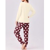 image:imageEkouaer Pajama Sets for Women 2 Piece Plaid Pjs Long Sleeve Lounge Sets Comfy Gingham Nightwear with PocketsRed Heart