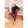 image:imageEkouaer Pajama Sets for Women 2 Piece Plaid Pjs Long Sleeve Lounge Sets Comfy Gingham Nightwear with PocketsRose Leopard