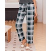 image:imageEkouaer Pajama Sets for Women Round Neck Pjs Short Sleeve Sleepwear with Long Pants Loose Lounge SetsDeep Greywhite Plaid