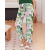 image:imageEkouaer Pajama Sets for Women Round Neck Pjs Short Sleeve Sleepwear with Long Pants Loose Lounge SetsGreen Hawaii Trees
