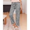 image:imageEkouaer Pajama Sets for Women Round Neck Pjs Short Sleeve Sleepwear with Long Pants Loose Lounge SetsGrey Star