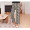 image:imageEkouaer Pajama Sets for Women Round Neck Pjs Short Sleeve Sleepwear with Long Pants Loose Lounge SetsLeopard