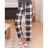 image:imageEkouaer Pajama Sets for Women Round Neck Pjs Short Sleeve Sleepwear with Long Pants Loose Lounge SetsWine Redwhite Plaid