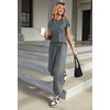 image:imageEkouaer Pajamas for Women 2 Piece Lounge Sets Cap Sleeve Loungewear Top with Joggers Pants SXXLDark Grey