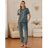 image:imageEkouaer Pajamas for Women Set 2 Pack Lounge Set Short Sleeve Pjs Joggers Long Pants Loungepwear with PocketsGrey Starblack