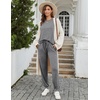 image:imageEkouaer Pajamas for Women Set 2 Pack Lounge Set Short Sleeve Pjs Joggers Long Pants Loungepwear with PocketsPrange Pinkdark Gray