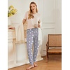 image:imageEkouaer Pajamas for Women Set 2 Pack Lounge Set Short Sleeve Pjs Joggers Long Pants Loungepwear with PocketsStarleopard