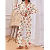 image:imageEkouaer Pajamas for Women Set Button Down Pj Long Sleeve Shirt and Pants Lounge Sets Fall Sleepwear with PocketsGingerbread Wreath