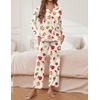 image:imageEkouaer Pajamas for Women Set Button Down Pj Long Sleeve Shirt and Pants Lounge Sets Fall Sleepwear with PocketsGingerbread Wreath
