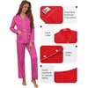 image:imageEkouaer Pajamas for Women Set Button Down Pj Long Sleeve Shirt and Pants Lounge Sets Fall Sleepwear with PocketsHot Pink Leopard