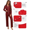 image:imageEkouaer Pajamas for Women Set Button Down Pj Long Sleeve Shirt and Pants Lounge Sets Fall Sleepwear with PocketsRed Plaid