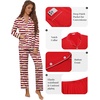 image:imageEkouaer Pajamas for Women Set Button Down Pj Long Sleeve Shirt and Pants Lounge Sets Fall Sleepwear with PocketsStriped Teddy