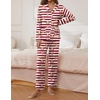 image:imageEkouaer Pajamas for Women Set Button Down Pj Long Sleeve Shirt and Pants Lounge Sets Fall Sleepwear with PocketsStriped Teddy
