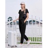 image:imageEkouaer Pajamas for Women Set Short Sleeve Lounge Set Jogger Pants Pjs Soft Sleepwear with Pockets SXXLBlack