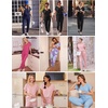 image:imageEkouaer Pajamas for Women Set Short Sleeve Lounge Set Jogger Pants Pjs Soft Sleepwear with Pockets SXXLDark Grey