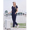 image:imageEkouaer Pajamas for Women Set Short Sleeve Lounge Set Jogger Pants Pjs Soft Sleepwear with Pockets SXXLNavy