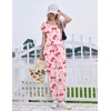 image:imageEkouaer Pajamas for Women Set Short Sleeve Lounge Set Jogger Pants Pjs Soft Sleepwear with Pockets SXXLPink Bow Knot
