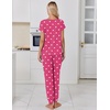 image:imageEkouaer Pajamas for Women Set Short Sleeve Lounge Set Jogger Pants Pjs Soft Sleepwear with Pockets SXXLRose Heart