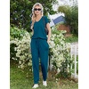 image:imageEkouaer Pajamas for Women Set Short Sleeve Lounge Set Jogger Pants Pjs Soft Sleepwear with Pockets SXXLTeal