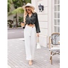 image:imageEkouaer Silk Pajamas for Women Classic Button Down Satin Pajama Sets Long Sleeve Lounge SetBlack