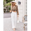 image:imageEkouaer Silk Pajamas for Women Classic Button Down Satin Pajama Sets Long Sleeve Lounge SetBrown