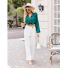 image:imageEkouaer Silk Pajamas for Women Classic Button Down Satin Pajama Sets Long Sleeve Lounge SetLake Blue