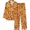 image:imageEkouaer Silk Pajamas for Women Classic Button Down Satin Pajama Sets Long Sleeve Lounge SetPumpkin Halloween Pattern