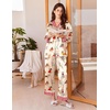 image:imageEkouaer Silk Pajamas for Women Long Sleeve Satin Pajama Set Silky Pj Sets 2 Piece Button Down Loungewear SleepwearAnimal Different Dogs