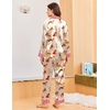 image:imageEkouaer Silk Pajamas for Women Long Sleeve Satin Pajama Set Silky Pj Sets 2 Piece Button Down Loungewear SleepwearAnimal Different Dogs