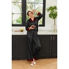 image:imageEkouaer Silk Pajamas for Women Long Sleeve Satin Pajama Set Silky Pj Sets 2 Piece Button Down Loungewear SleepwearBlack