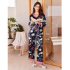 image:imageEkouaer Silk Pajamas for Women Long Sleeve Satin Pajama Set Silky Pj Sets 2 Piece Button Down Loungewear SleepwearConstellations and Mermaid