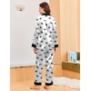 image:imageEkouaer Silk Pajamas for Women Long Sleeve Satin Pajama Set Silky Pj Sets 2 Piece Button Down Loungewear SleepwearCute Panda Print