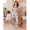 image:imageEkouaer Silk Pajamas for Women Long Sleeve Satin Pajama Set Silky Pj Sets 2 Piece Button Down Loungewear SleepwearDifferent Jumper Cats