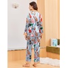 image:imageEkouaer Silk Pajamas for Women Long Sleeve Satin Pajama Set Silky Pj Sets 2 Piece Button Down Loungewear SleepwearDifferent Jumper Cats