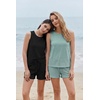image:imageEkouaer Two Piece Shorts Set for Women Summer Lounge Set Casual Sleeveless Tank Top 2026 Matching Outfits SXXLBlack