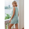 image:imageEkouaer Two Piece Shorts Set for Women Summer Lounge Set Casual Sleeveless Tank Top 2026 Matching Outfits SXXLIce Green