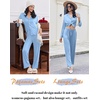 image:imageEkouaer Women Pajamas Set Long Sleeve Sleepwear Button Down Pjs Soft 2 Piece Loungewear with Long PantsAlight Blue