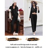 image:imageEkouaer Women Pajamas Set Long Sleeve Sleepwear Button Down Pjs Soft 2 Piece Loungewear with Long PantsBlack