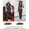 image:imageEkouaer Women Pajamas Set Long Sleeve Sleepwear Button Down Pjs Soft 2 Piece Loungewear with Long PantsBlack With Pink Hearts