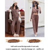 image:imageEkouaer Women Pajamas Set Long Sleeve Sleepwear Button Down Pjs Soft 2 Piece Loungewear with Long PantsBrown