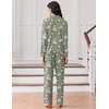 image:imageEkouaer Women Pajamas Set Long Sleeve Sleepwear Button Down Pjs Soft 2 Piece Loungewear with Long PantsChristmas Green